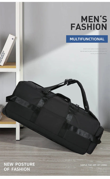 "BattlePack Voyager: Foldable Travel Bag with Wheels"