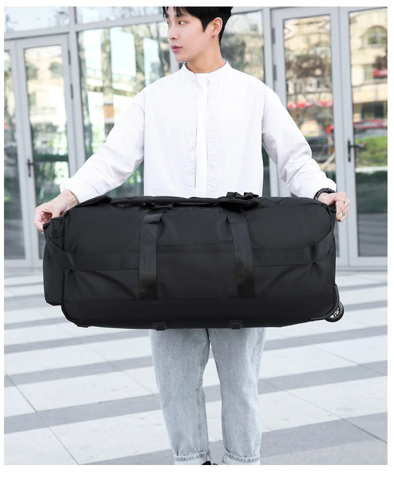 "BattlePack Voyager: Foldable Travel Bag with Wheels"