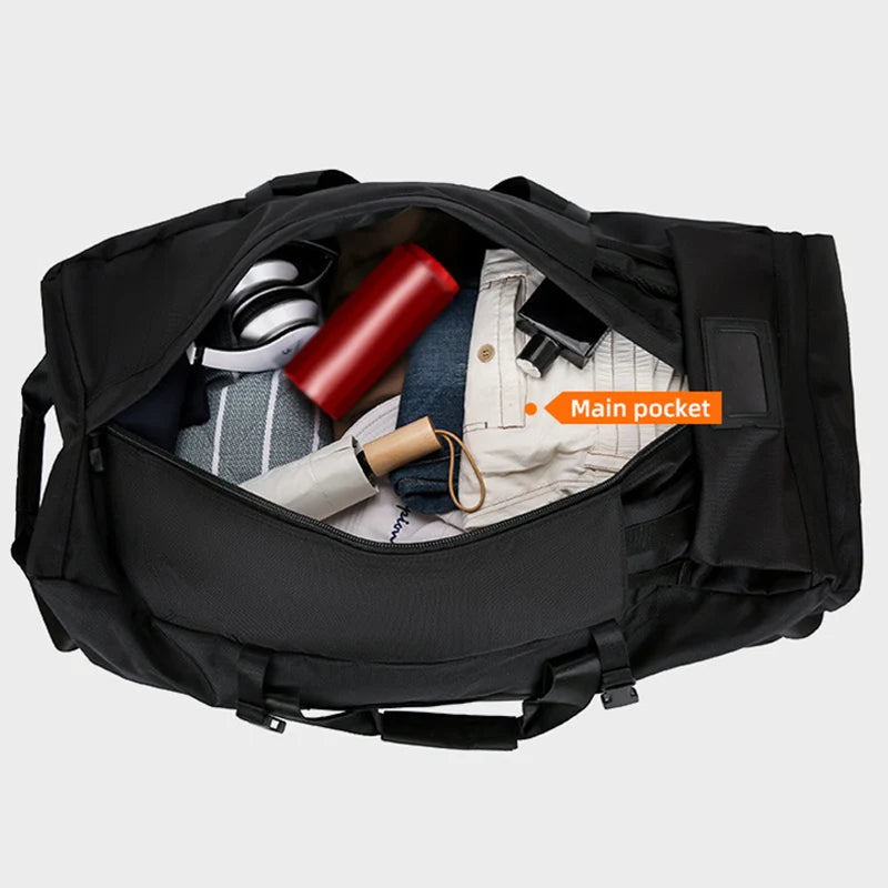 "BattlePack Voyager: Foldable Travel Bag with Wheels"